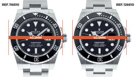 rolex submariner case measurements|rolex submariner bezel size.